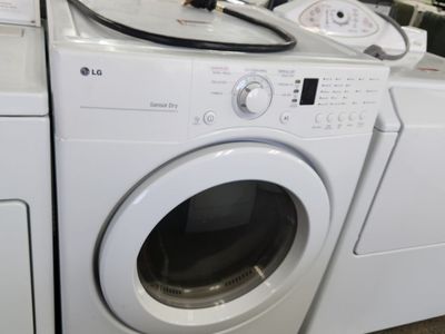 LG Front-Load Electric Dryer White - Sensor Dry
