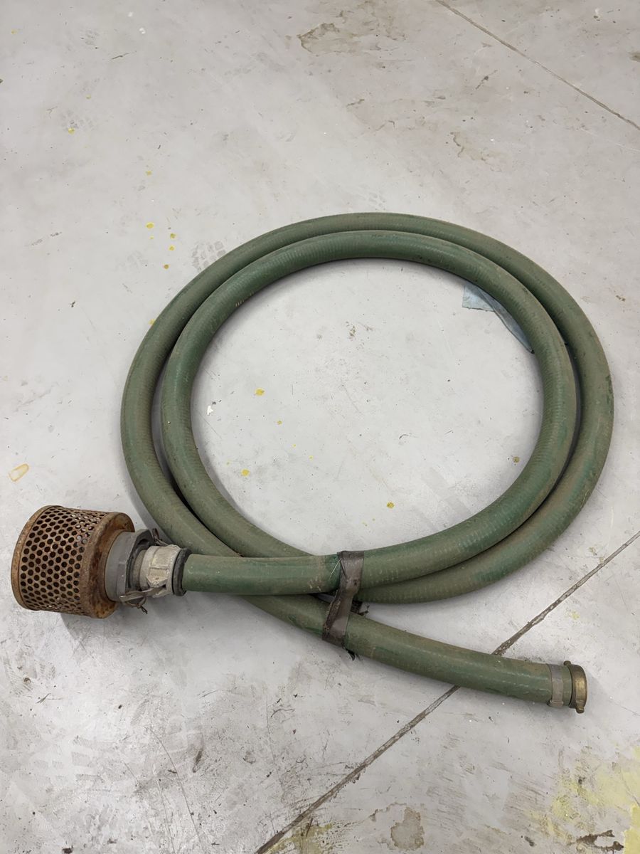 Green Water Pump Suction Hose with Strainer and Fittings, Heavy Duty