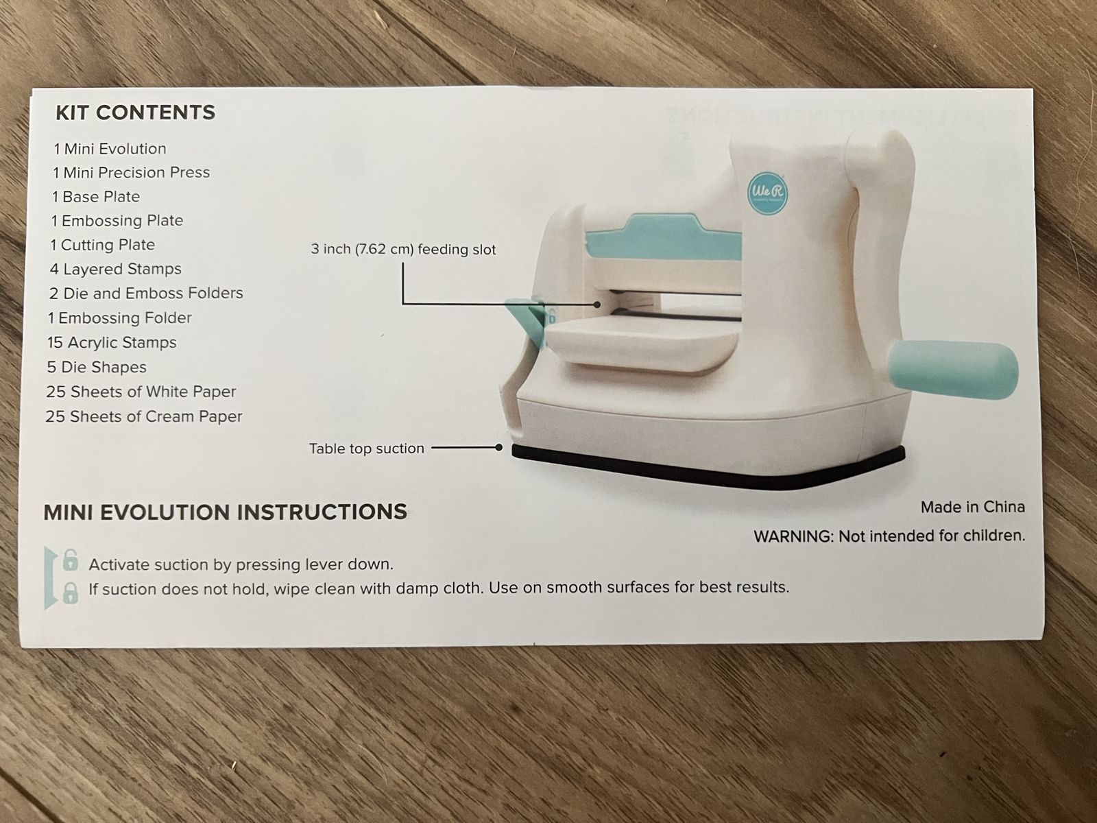 We R Memory Keepers Mini Evolution Crafting Tool Kit with Plates and Stamps