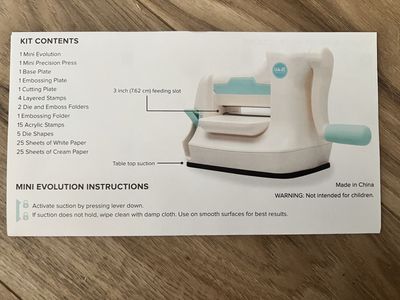 We R Memory Keepers Mini Evolution Crafting Tool Kit with Plates and Stamps