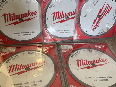 Milwaukee 14” Metal Cutting Blades (72T) – NEW –