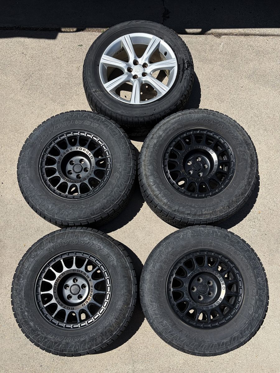 Set of 4: Toyo Open Country A/T III Tires on Rotary Forged Aluminum Wheels - [P215/75R15]