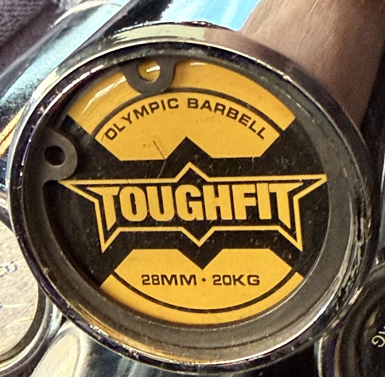 TOUGHFIT Olympic Barbell, 28MM, 20KG - Durable Strength Training Bar - NEW
