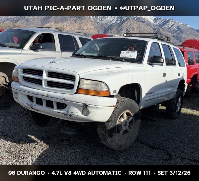 2000 Dodge Durango Parts - UTPAP Ogden
