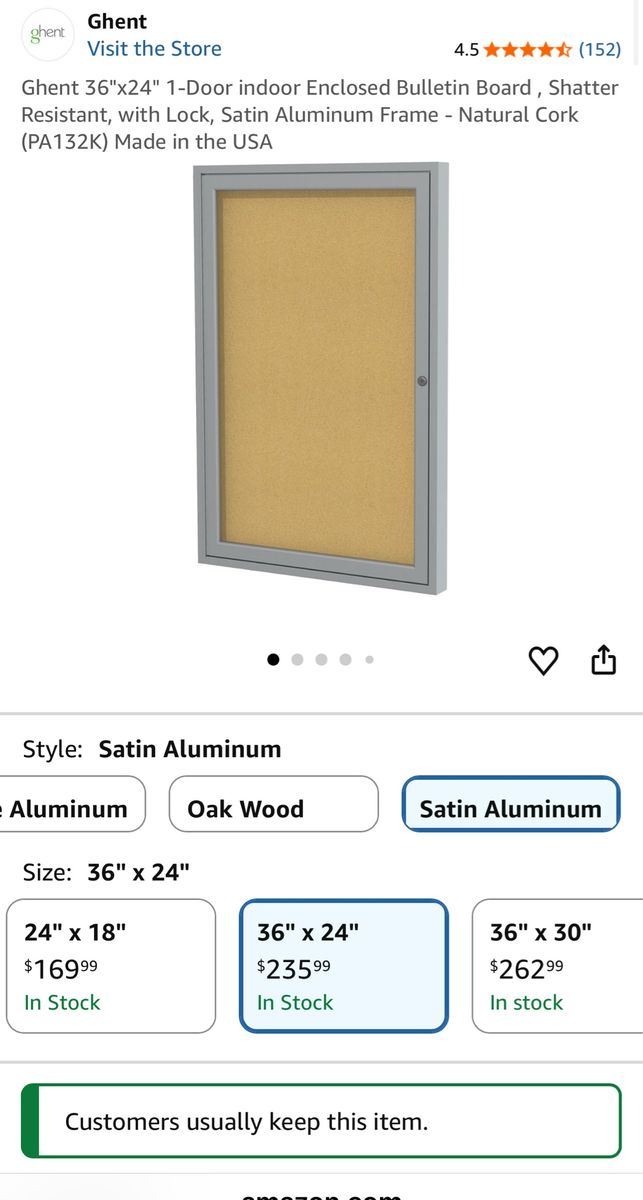 Enclosed Commercial Message Board Display Case