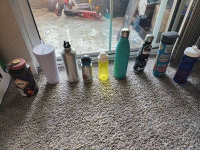 several water bottles