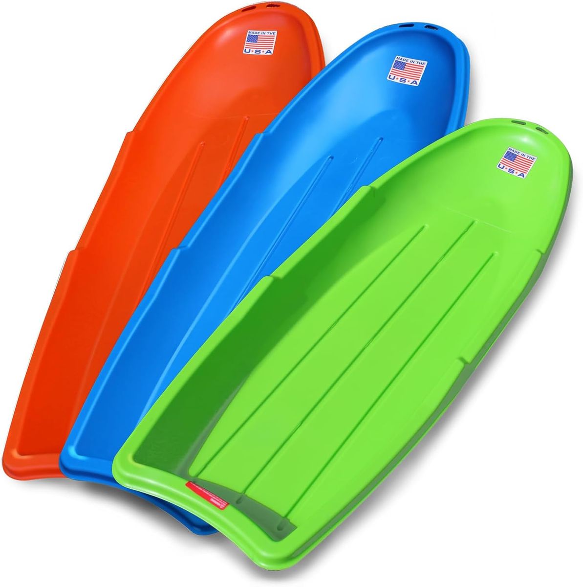 Flexible Flyer Winter Lightning Snow Sleds for Kids and Adults (3-Pack)