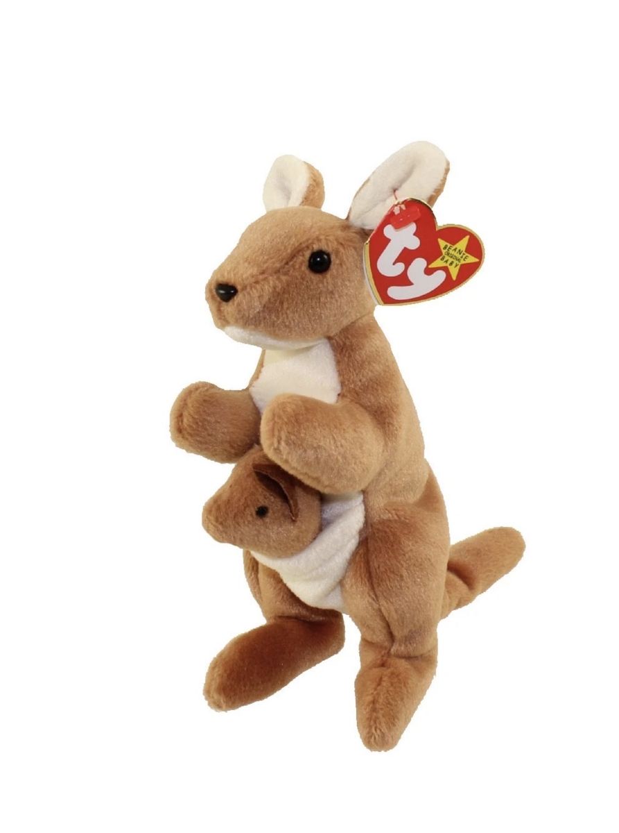 TY Beanie Baby - POUCH the Kangaroo (7 inch) - Stuffed Animal Toy