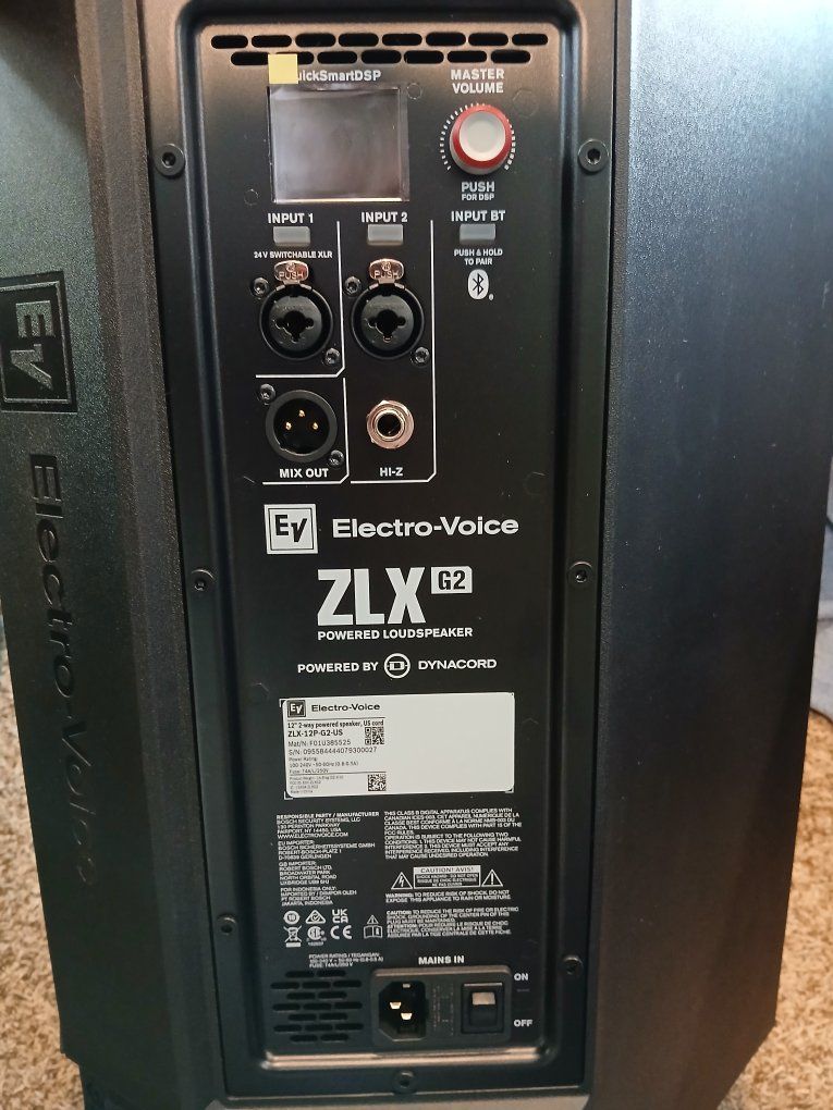 Electro-Voice ZLX-12P G2 12" 1000W Powered Loudspeakers (Pair) with Covers, Microphone & Cables