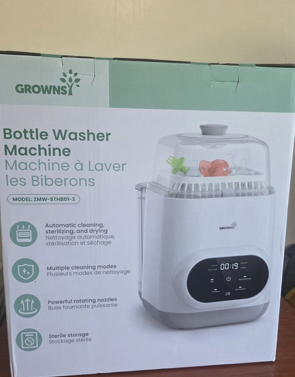 GROWNSY Automatic Baby Bottle Washer, Sterilizer, and Dryer