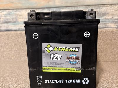 Xtreme XTAX7L-BS 12V 6AH AGM Power Sport Battery - Never been used!