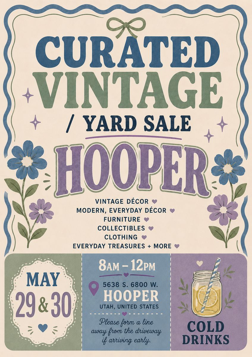 Curated vintage/yard sale FRI-SAT May 29/30