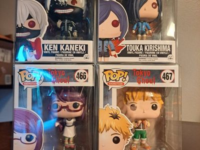 Funko POP! Tokyo Ghoul Anime Vinyl Figures - Ken Kaneki, Touka Kirishima, Rize, Hide - Set of 4
