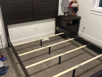 **Free** Queen Mattress and Wooden Bed Frame with Headboard