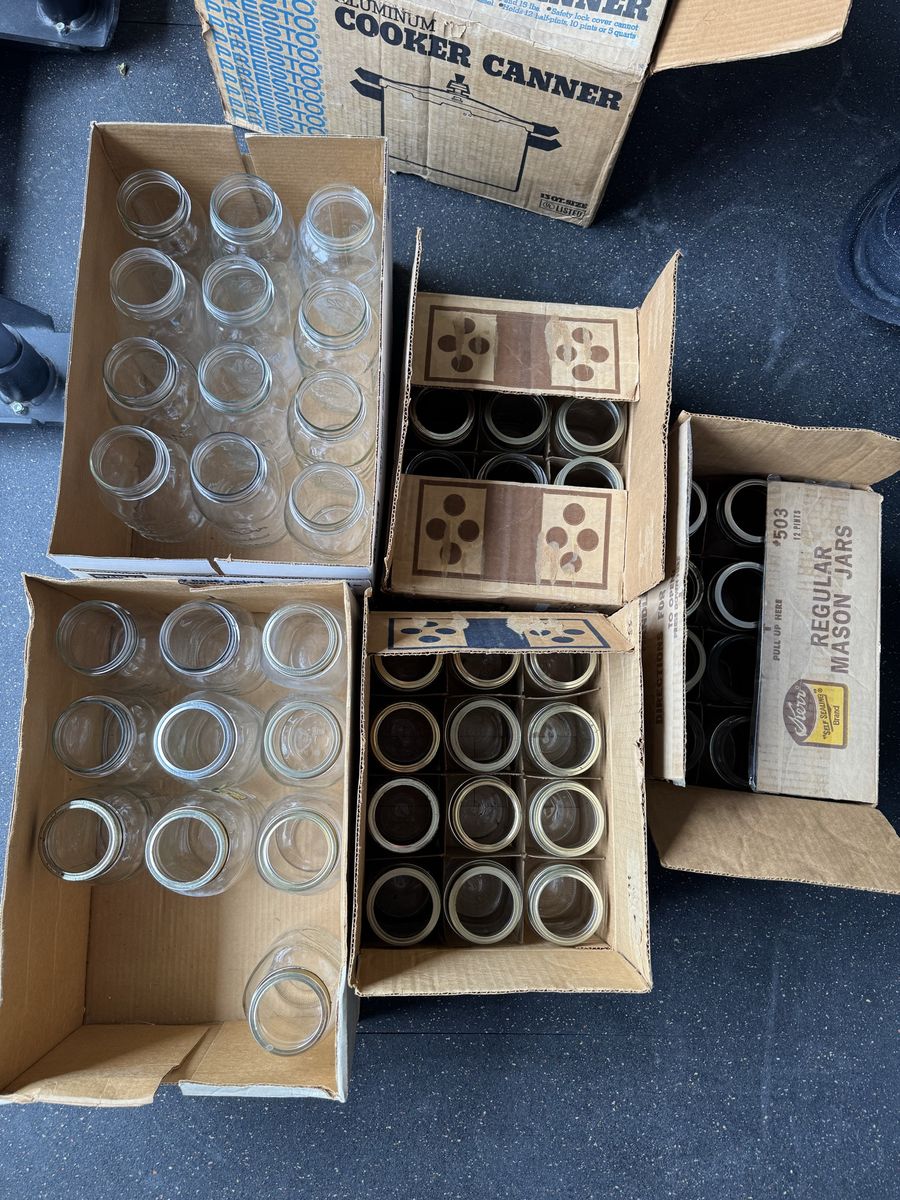 Canning jars and supplies