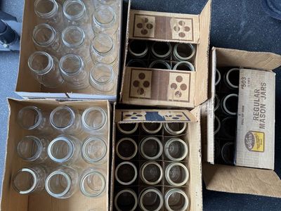 Canning jars and supplies