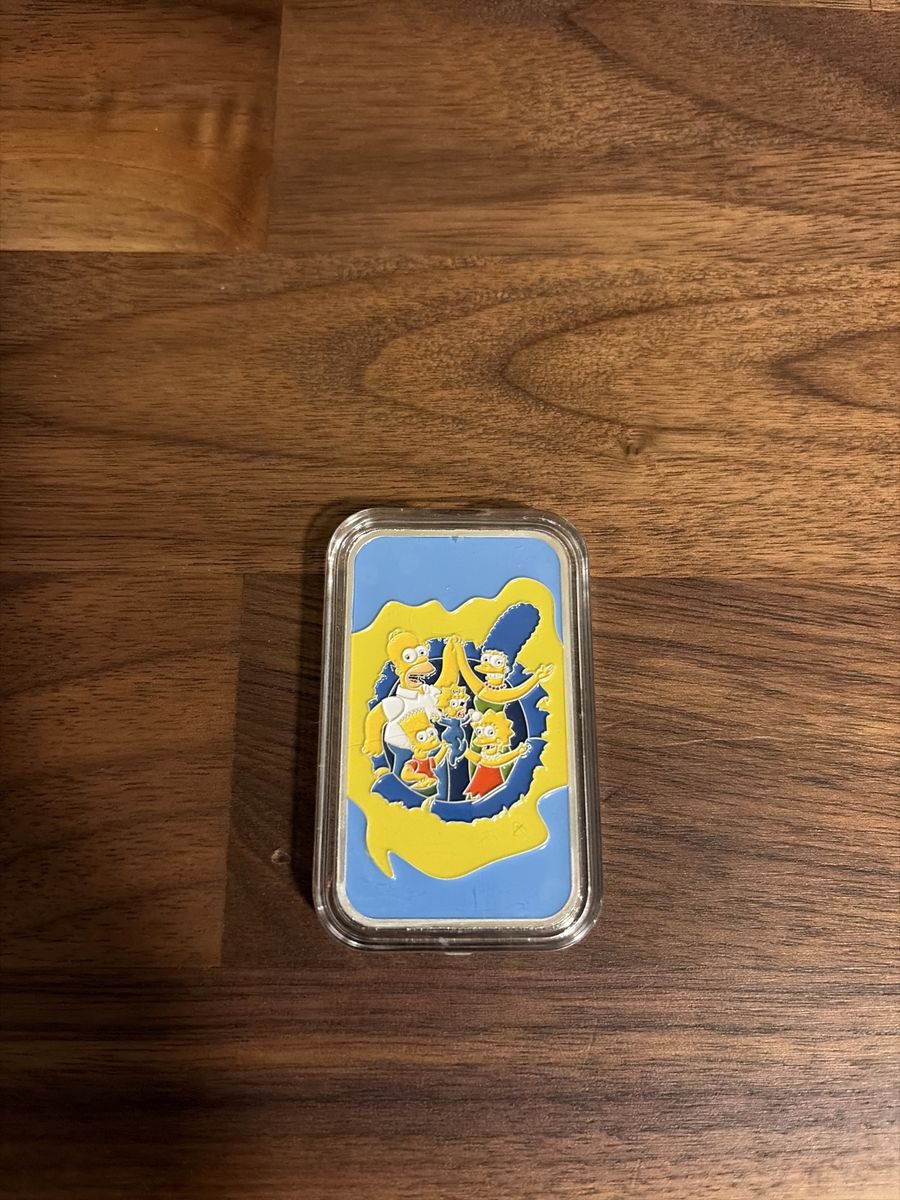 1oz 999 fine Pieces of 8 Simpsons Fan Art Bar