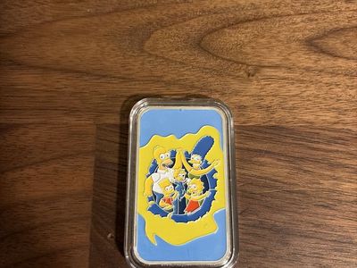 1oz 999 fine Pieces of 8 Simpsons Fan Art Bar