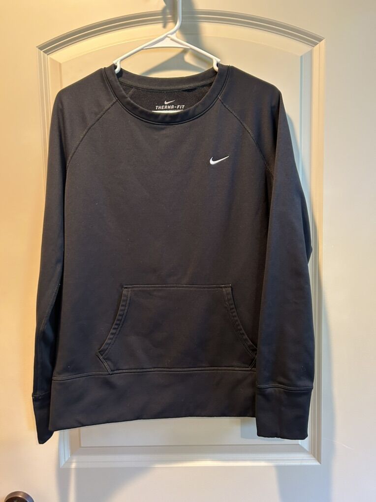 Nike Therma-Fit Crew Neck Sweatshirt Large Black