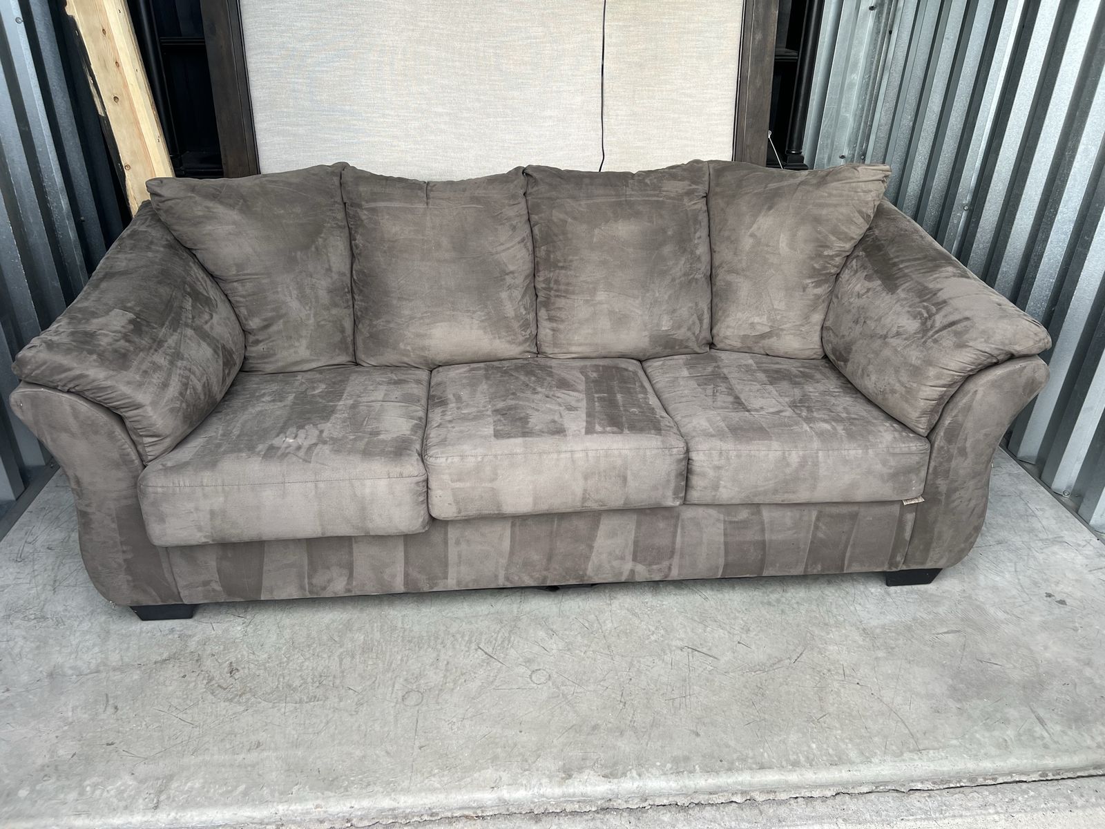 Comfortable Gray Sofa - Used, Good Condition