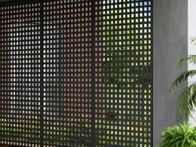 New Barrette Outdoor Living 4 ft. Black Vinyl Lattice Cap (2-Pack)