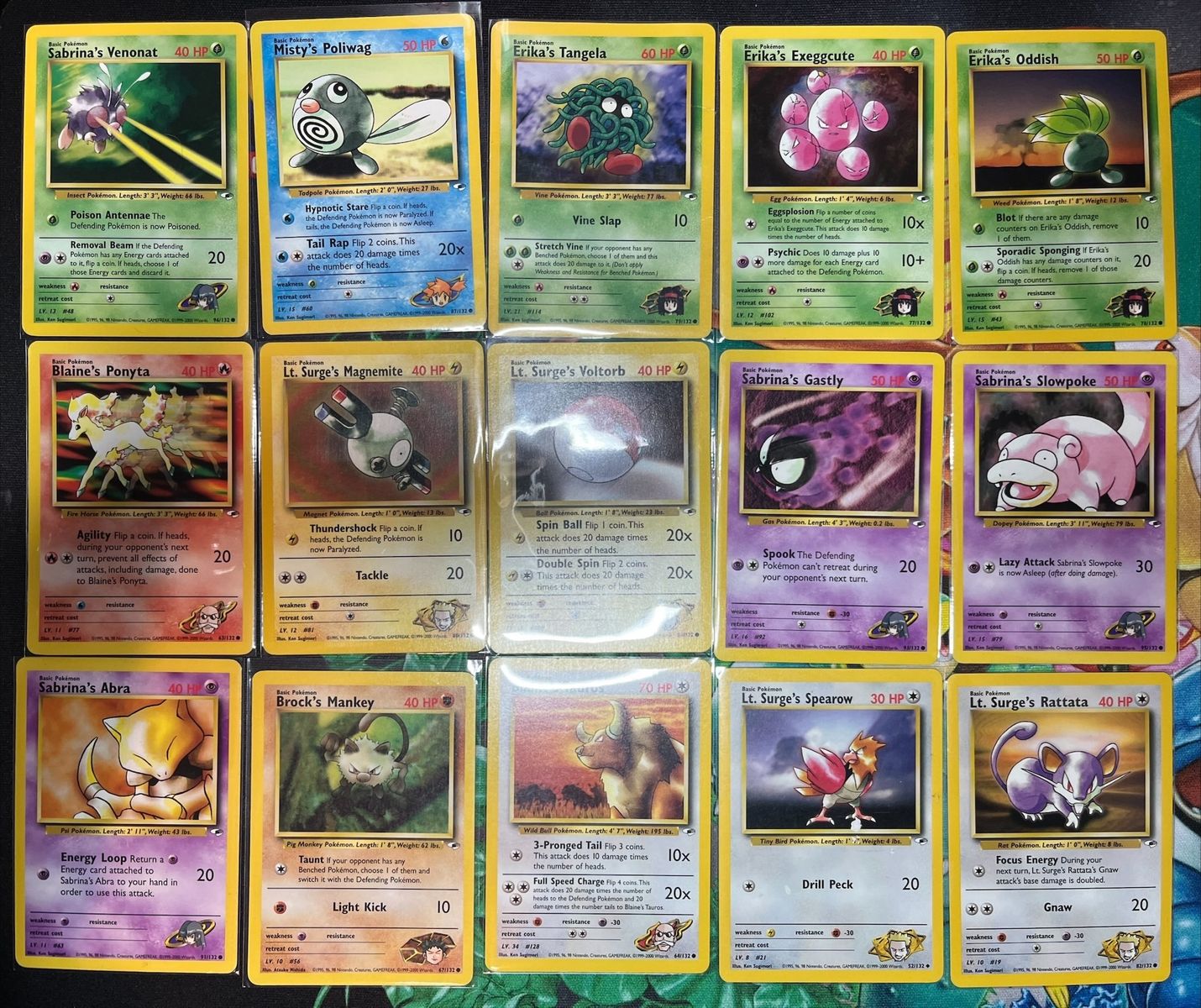 Pokémon Gym Heroes Card Lot (23 Cards) – Vintage WOTC Set