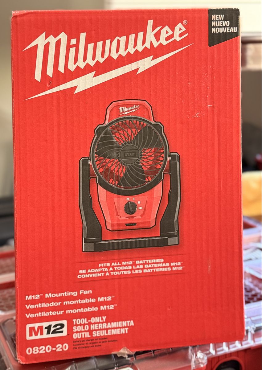 Milwaukee M12 Cordless Jobsite Fan 0820-20 Tool Only