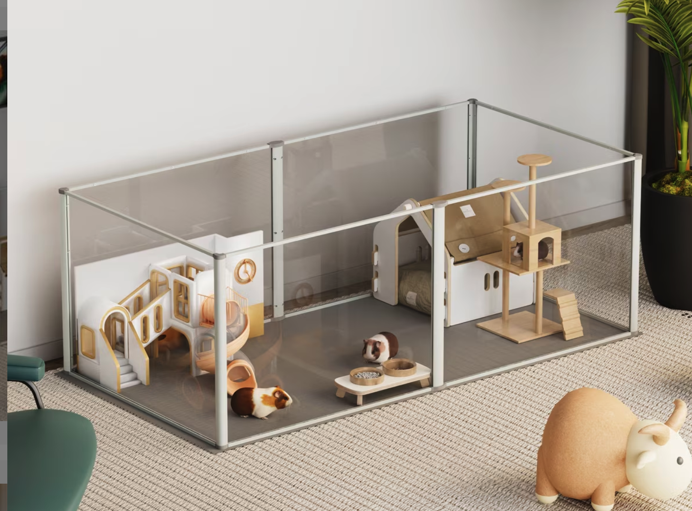 New in Box BingoPaw 6 Panel Small Pet Acrylic Playpen, 48.8-in