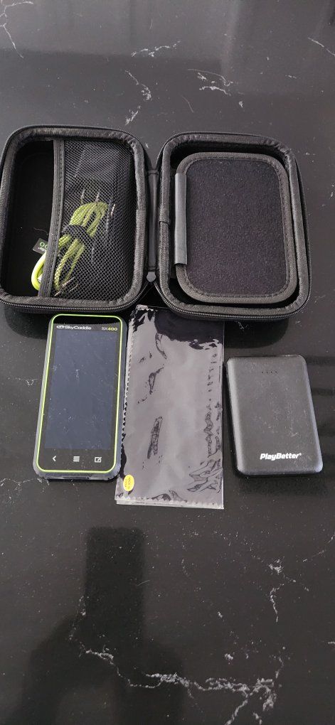 SkyCaddie SX400 Handheld Golf GPS Bundle with Case and PlayBetter Accessories
