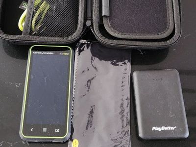 SkyCaddie SX400 Handheld Golf GPS Bundle with Case and PlayBetter Accessories