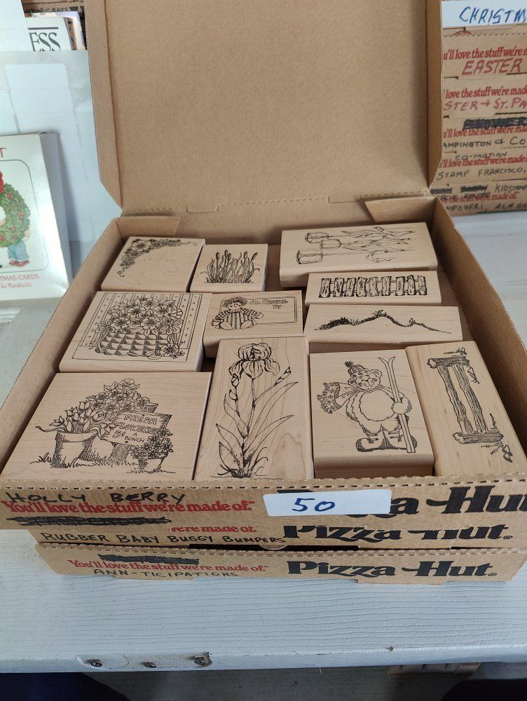 Box #50 of 65, New, old stock rubber stamps, designed mainly for people that like to make their own greeting cards.
