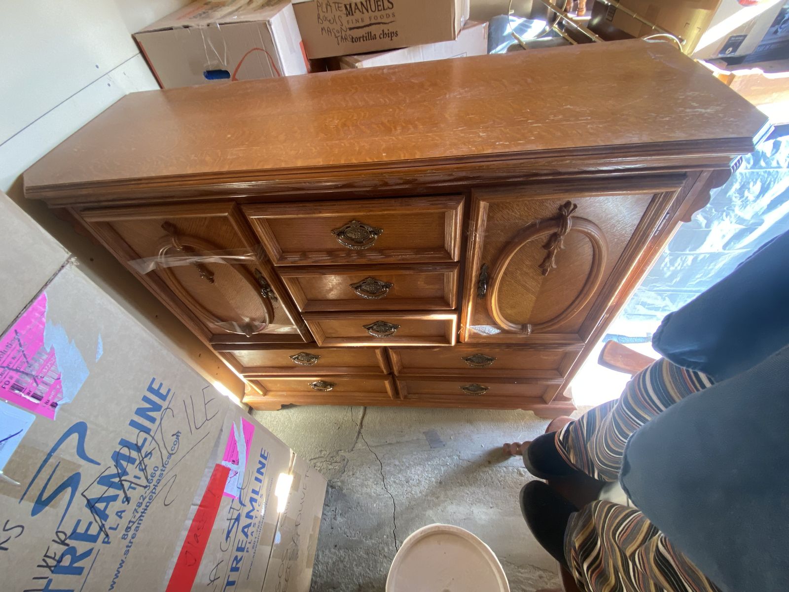 Tall 9 Drawer Wood Dresser