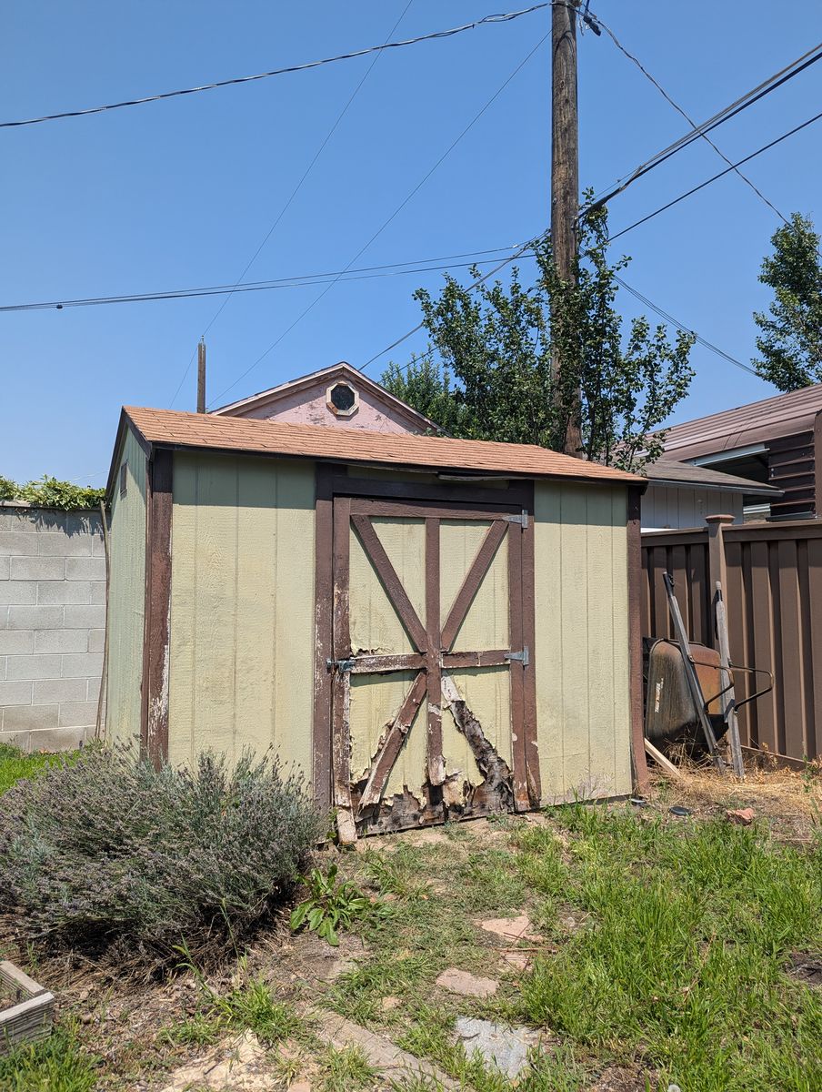 FREE 10 x 8 SHED with Interior Shelfing