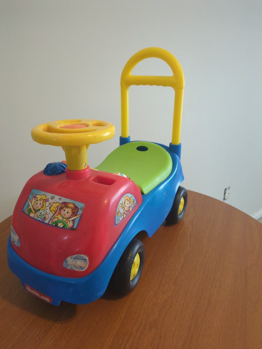 Kiddieland My First Ride-On Push and Walk Toy Car with Storage