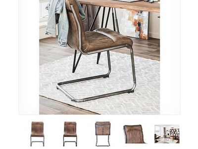 Ansel office chair Grazed Brown Leather Moe's Home Collection