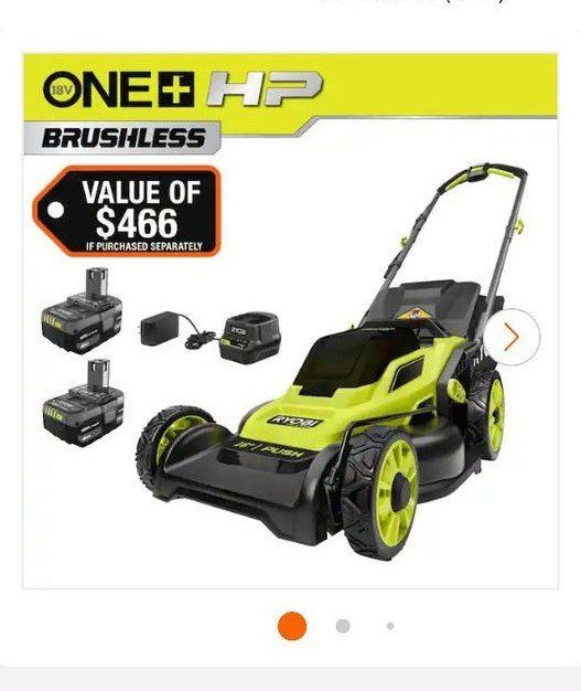 New Ryobi One+ HP 18V Brushless, 16 in. Lawnmower
