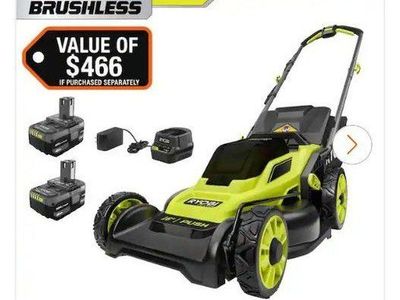 New Ryobi One+ HP 18V Brushless, 16 in. Lawnmower