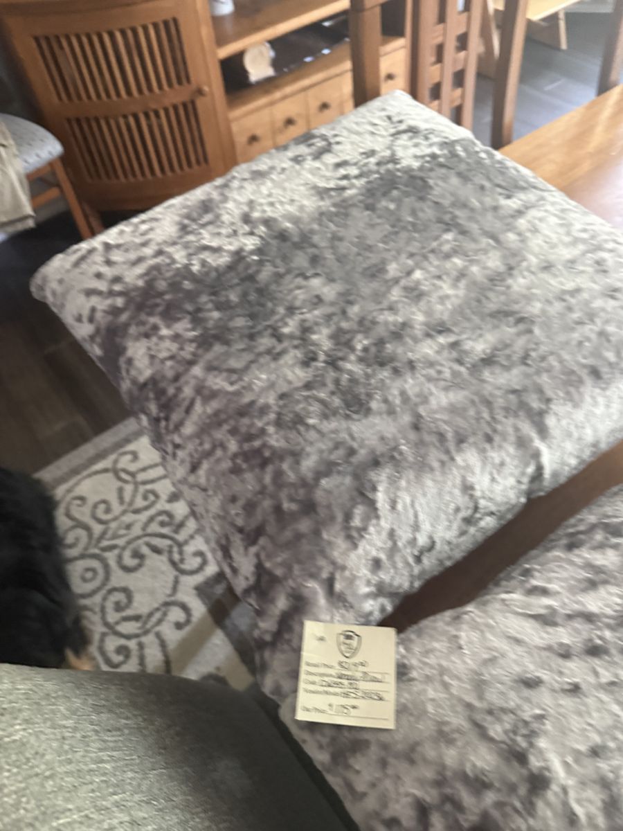 Gray sofa pillows