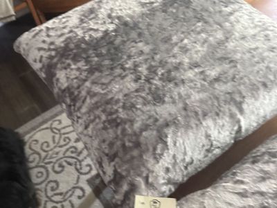 Gray sofa pillows