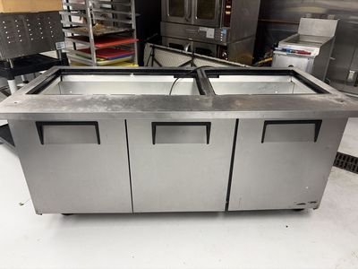 Commercial Refrigerated Prep Table Stainless Steel Cold Well Serving Station
