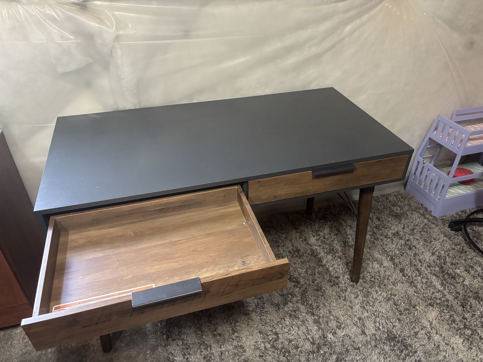 Modern Two-Tone Desk w/ Drawers