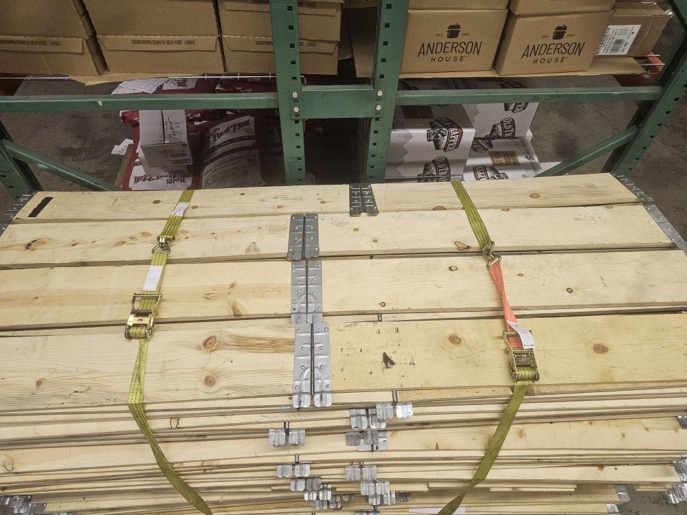 Refurbished 48" x 40" x 7" Folding Wood Pallet Collars – 3/4" Wood – Reinforced Hinges
