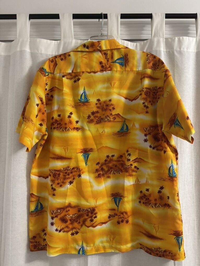 Vintage Hawaiian Silk Shirt Made In Hawaii