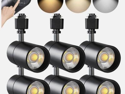 LED H-Type Track Light Heads 6 Pack 20W Dimmable VANoopee New (2 Available)