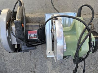 2 Vintage Skilsaw & Craftsman Circular Saws - Working Condition, Corded Electric, 7" Blades