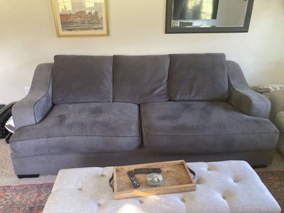 Down filled graycouch