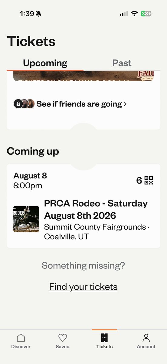 Summit County Rodeo Tickets - 4 Tickets, Row 4, Saturday August 8