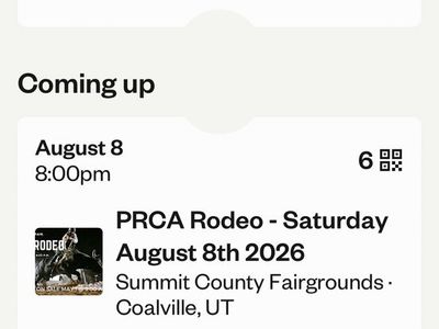 Summit County Rodeo Tickets - 4 Tickets, Row 4, Saturday August 8