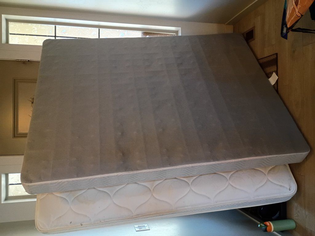 free queen mattress, box spring and bed frame