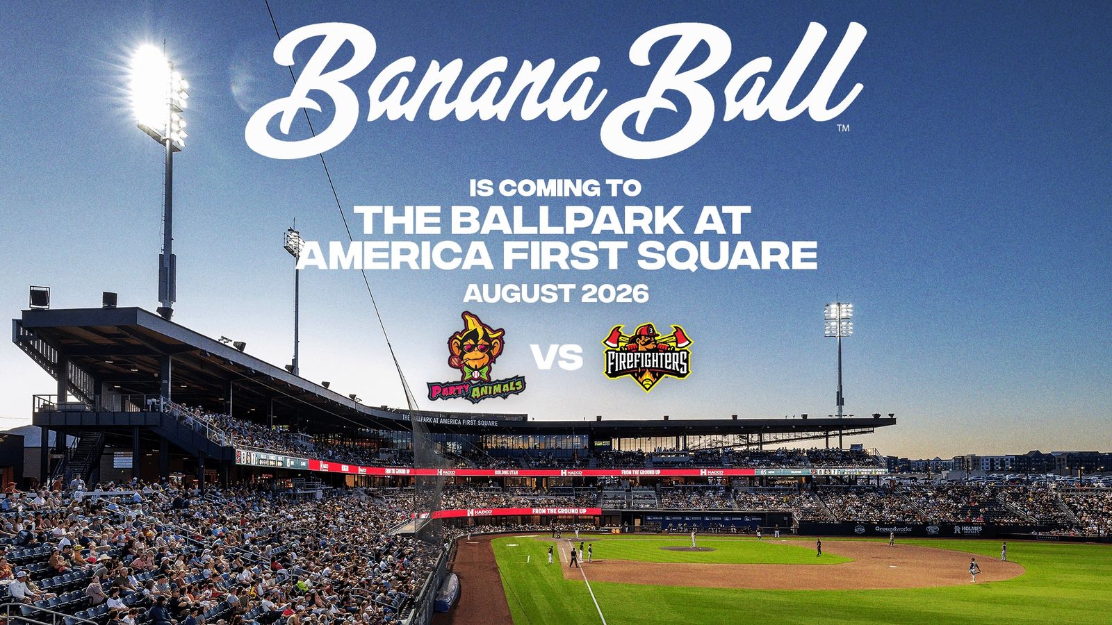 Savanna Bananas Banana Ball Front Row Ticket - Firefighters vs Party Animals (8/14/26)